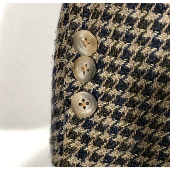 Vintage Tommy Hilfiger Houndstooth Blazer 44L Three-Button USA Union Academia - Picture 5 of 14